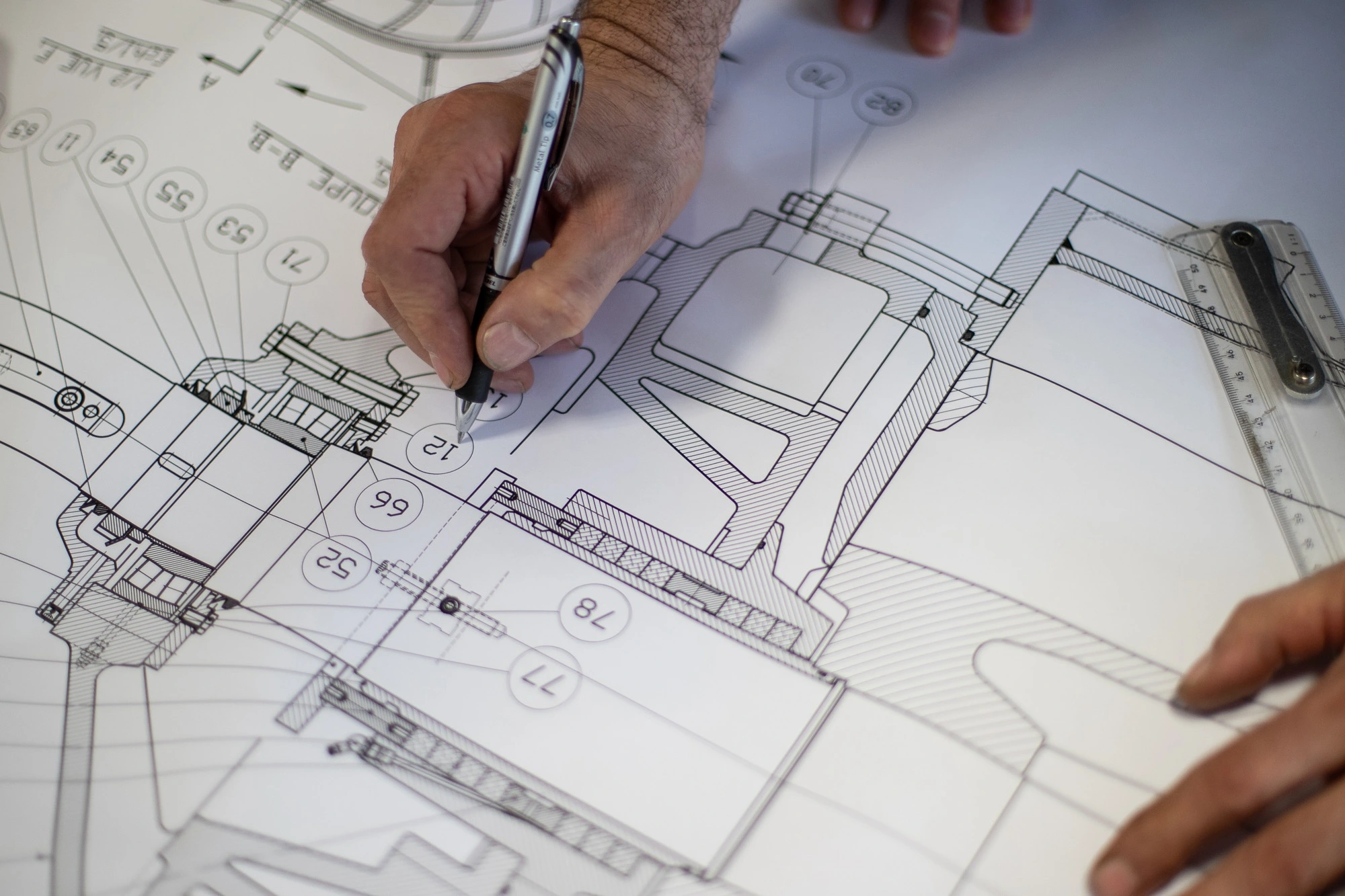 Photo d'un plan technique